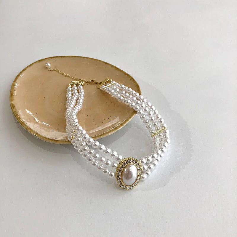 Women’s Multi-layer Pearl Decorative Necklace – Elegant Pearl Necklace, Stylish Layered Necklace for Women