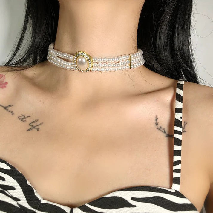 Women’s Multi-layer Pearl Decorative Necklace – Elegant Pearl Necklace, Stylish Layered Necklace for Women