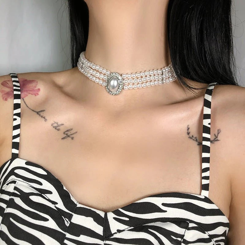 Women’s Multi-layer Pearl Decorative Necklace – Elegant Pearl Necklace, Stylish Layered Necklace for Women