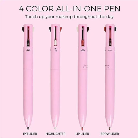 4-in-1 Makeup Pen – Eyeliner, Lip Liner, Brow Pencil & Highlighter All-in-One Beauty Tool